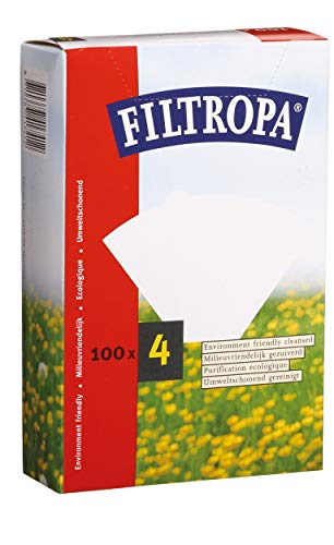 Kitchen Craft PAPFILB Filtropa Bleached Coffee Filter Papers Size 4 (Four), Pack of 100