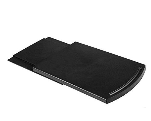 Kitchen Caddy Sliding Coffee Tray Mat, Under Cabinet Appliance Coffee Maker Toaster Countertop Storage Moving Slider – 12&rdquo; Premium BPA Free Base Sliding Shelf with Smooth Rolling Wheels&nbsp; (Grey)