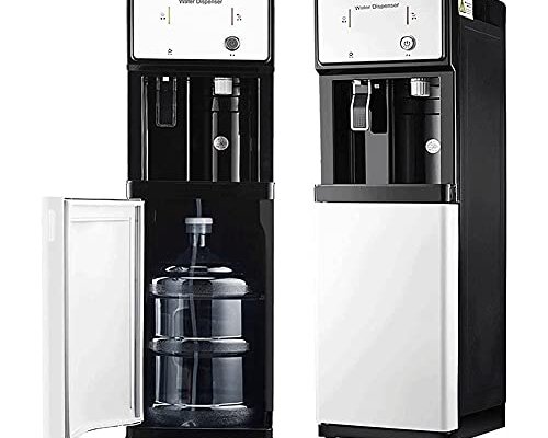 Bottom Loading Floor Standing Water Dispenser,Bottled Water Cooler Chiller Machine,3-Second Instant Boiling,Cold Hot Dual Function,Ideal for Home Office Chilled Water Tea Coffee