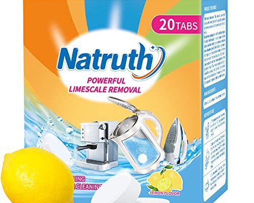 NATRUTH Powerful Limescale Removal, 20 PACKS Kettle Descaler Tablets, Descaler for Coffee Machine,Iron